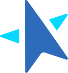 Blue directional arrow icon