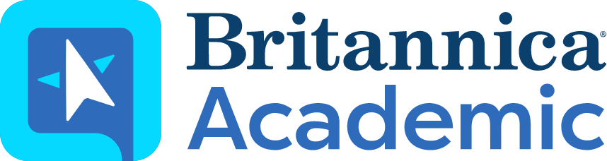 Britannica Academic logo in navy blue and light blue text