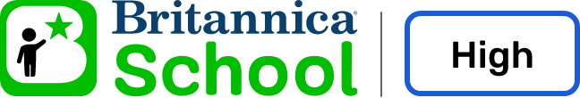 Britannica School logo in navy blue and green text